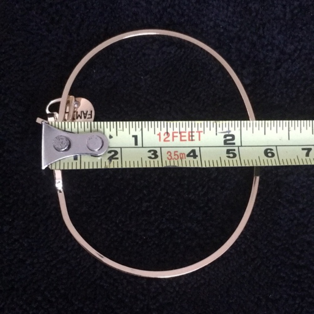 Family Charm Gold Tone Bangle Bracelet - Picture 6 of 6